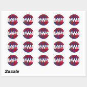 Sticker Rond SMART DE VOTE Rouge et Bleu (Feuille)