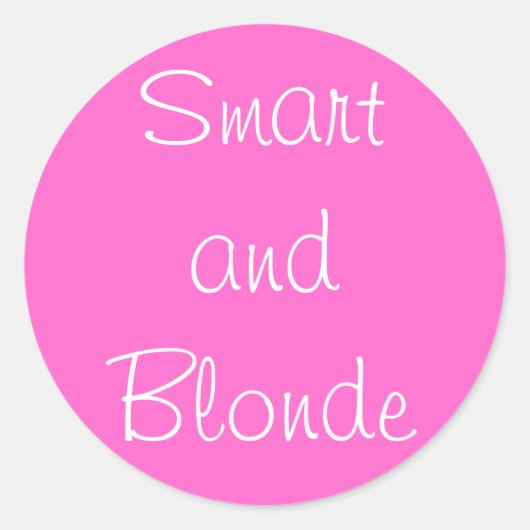Sticker Rond Smart et Blonde (Devant)