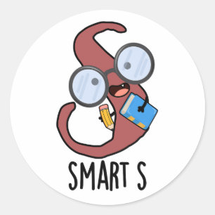 Sticker Rond Smart S Funny Alphabet Pun