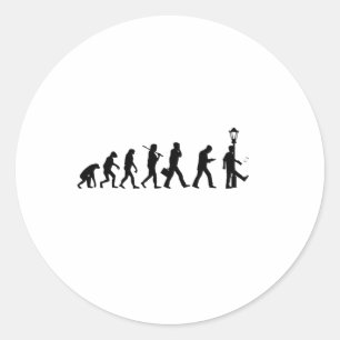 Sticker Rond Smartphone Evolution - Motif amusant