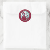 Sticker Rond Smash le Patriarcat Rosie le Riveter Rouge (Sac)