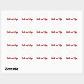 Sticker Rond Smile and Hugs (Feuille)