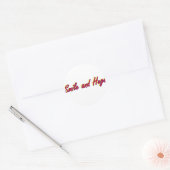 Sticker Rond Smile and Hugs (Enveloppe)