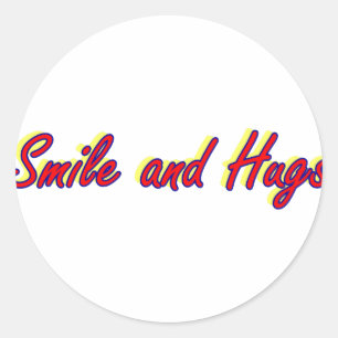 Sticker Rond Smile and Hugs