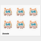 Sticker Rond Smile Big Laugh Souvent : Joyeux (Feuille)