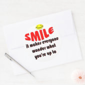 Sticker Rond Smile - Faites que les gens se demandent ce que vo (Enveloppe)
