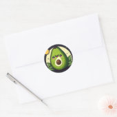 Sticker Rond Smile Green Avocado (Enveloppe)