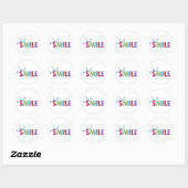 Sticker Rond Smile Happy Citation 01 (Feuille)