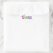 Sticker Rond Smile Happy Citation 01 (Sac)