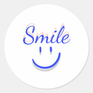 Sticker Rond Smile - Répandre la Positivité et le Bonheur
