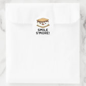 Sticker Rond Smile Smore Funny Sweet Food Pun (Sac)