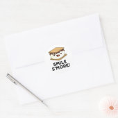 Sticker Rond Smile Smore Funny Sweet Food Pun (Enveloppe)