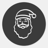 Sticker Rond Smile with Santa (Devant)