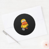 Sticker Rond Smiletodays Funny Duck Jouer au golf (Enveloppe)
