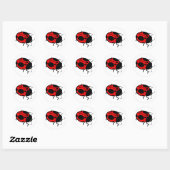 Sticker Rond Smiling Ladybug - (Feuille)