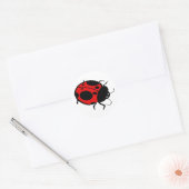 Sticker Rond Smiling Ladybug - (Enveloppe)