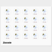 Sticker Rond Smiling Snowflake Holiday Cheer (Feuille)