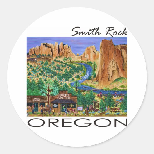 Sticker Rond Smith Rock ~ Oregon (Devant)