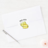 Sticker Rond Smoo-cheese Funny Cheese Pun (Enveloppe)