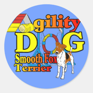 Sticker Rond Smooth_Fox_Terrier_Agilité