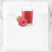 Sticker Rond smoothie framboise (Sac)