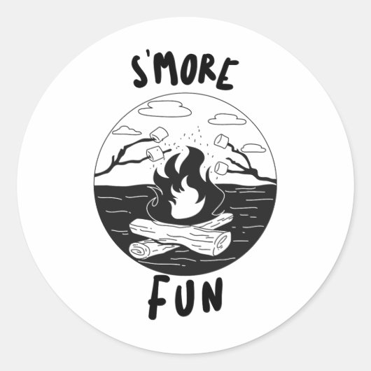Sticker Rond S'more Fun est plus (Devant)
