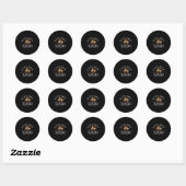 Sticker Rond Smore Lets Obtenir Toasé Camg Grunge Marshmallow (Feuille)