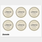 Sticker Rond S'more Love Kraft Papier Mariage Faveur (Feuille)