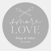 Sticker Rond Smore Love Mariage Mariage Fête d'anniversaire Fav (Devant)
