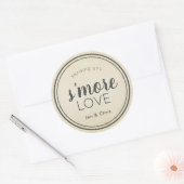 Sticker Rond S'more Love Papier Kraft Faveur de Mariage (Enveloppe)