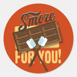 Sticker Rond S'more pour vous faveurs de feu de camp et de feu