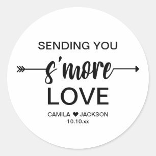 Sticker Rond S'more Wedding Favor