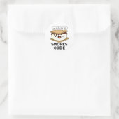 Sticker Rond Smores Code Funny Food Pun (Sac)