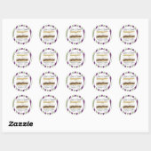Sticker Rond Smores Favor - L'amour est doux (Feuille)