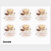 Sticker Rond S'mores fête d'anniversaire (Feuille)