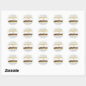 Sticker Rond Smores Love Is Sweet Wedding (Feuille)