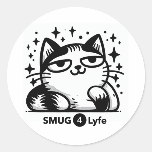 Sticker Rond SMUG4Lyfe - C'est un mode de vie ! (Devant)