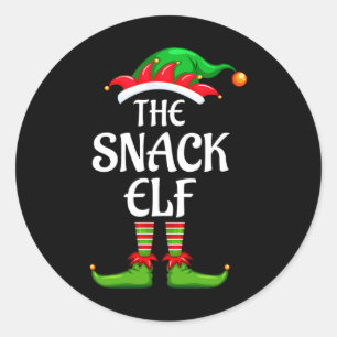 Sticker Rond Snack Elf Matching Family Group Fête de Noël