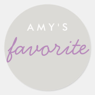 Sticker Rond Snack Favori "Her"