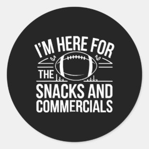 Sticker Rond Snacks de football et publicités Jour de match