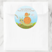 Sticker Rond Snail Anniversaire Fête merci note (Sac)