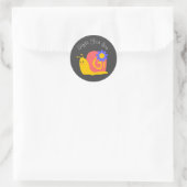 Sticker Rond Snail design moderne Cadeau marque d'entreprise (Sac)