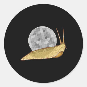 Sticker Rond Snail Disco Ball Funny Crystal Shell Amoureux des 