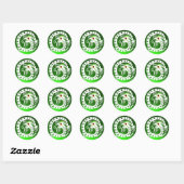 Sticker Rond SNAKE DRAGON blanc, vert émeraude, rubis rouge (Feuille)