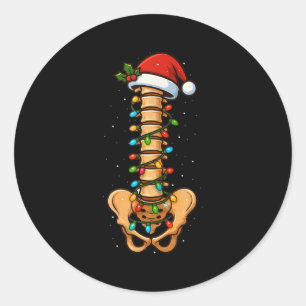 Sticker Rond Snal Cord Neurologue de Noël Sne Doctor Men Wom