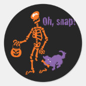 Sticker Rond Snap Skeleton (Devant)