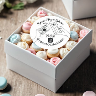 Sticker Rond Snap, Tag, Share Instagram Social Media