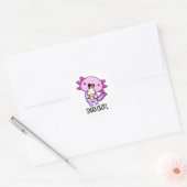 Sticker Rond Snaxolotl Funny Axolotl Pun (Enveloppe)