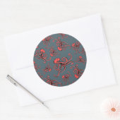 Sticker Rond Sneaky Octopus Pattern (Enveloppe)