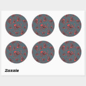 Sticker Rond Sneaky Octopus Pattern (Feuille)